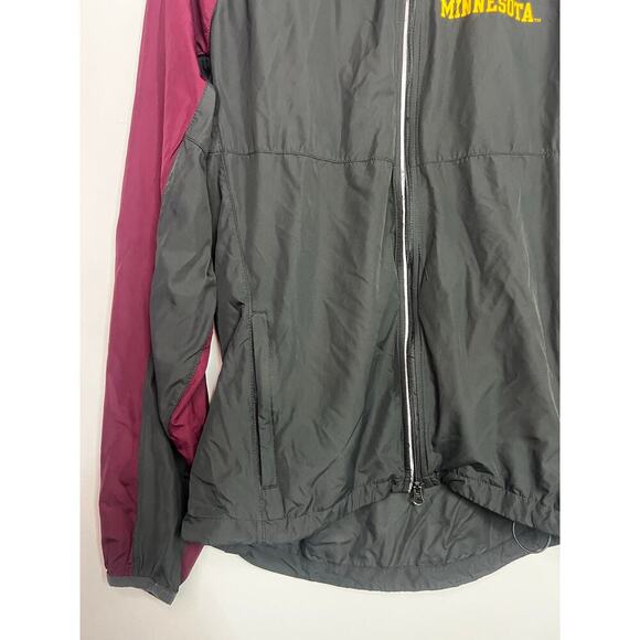 Minnesota Golden Gophers Jacket Womens M Gray Maroon Windbreaker Nike Storm Fit - Picture 4 of 6